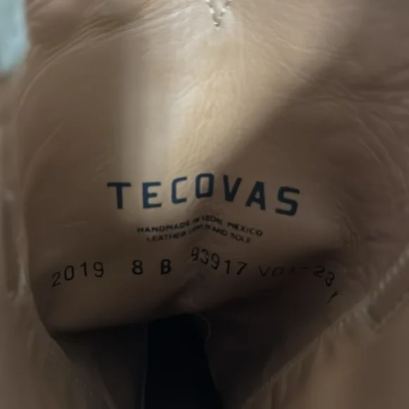 Tecovas Cream Heeled Boots - Picture 4 of 7